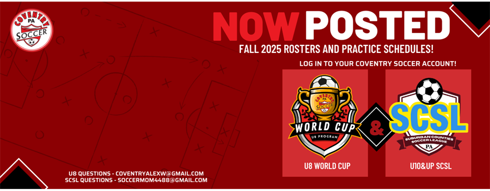 U8 & Up Rosters and Schedules NOW POSTED!
